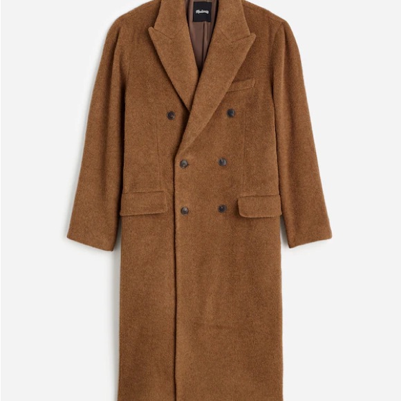 Madewell Men's Brown Double-Breasted Coat